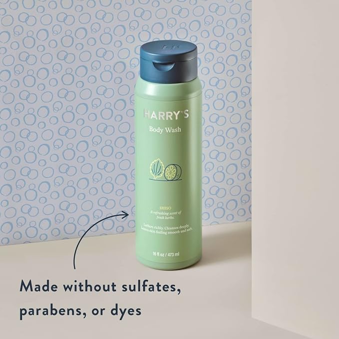 Harry's Men's Body Wash - Shiso - 16 Fluid Ounce, Pack of 4 (Packaging May Vary)