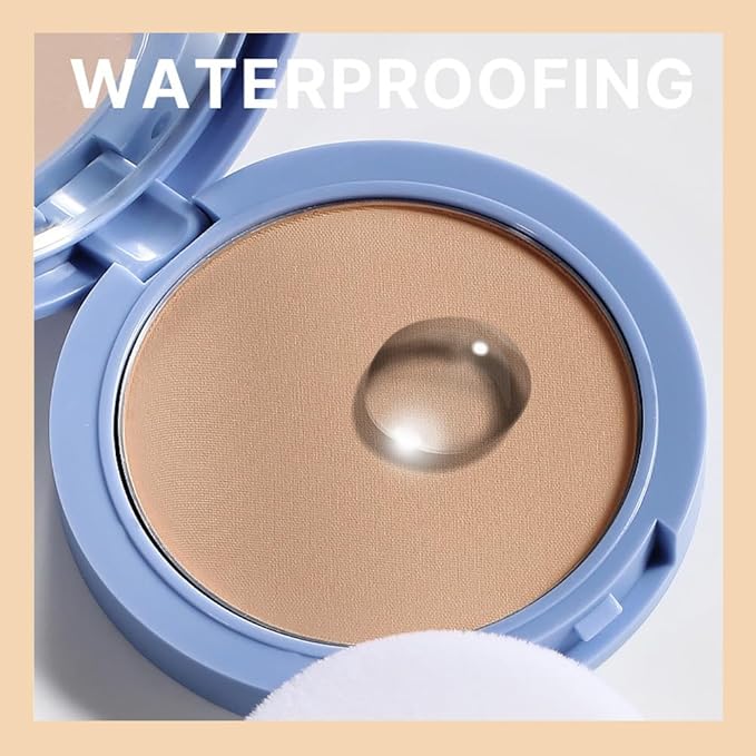 evpct Kaely Oil Control Pressed Face Powder, Get Smooth Flawless Fine Lines and Lightweight Finishing Foundation, Control Shine Long Lasting Waterproof Face Setting Powder Cosmetic, 12 Radiant Sand