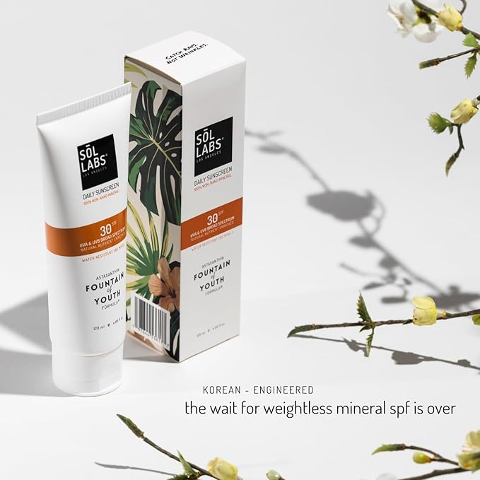 Natural Mineral Sun Screen SPF 30 for Face & Body – Lightweight, Hydrating & Moisturizing Sunscreen – Daily Sunscreen Moisturizer, No White Cast Zinc Oxide, Reef-Safe Korean Skin Care