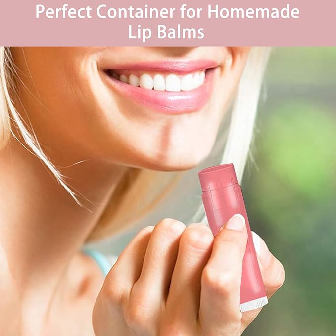 200PCS Lip Balm Tubes with Caps, Clear Lip Balm Tubes Empty Chapstick Tubes Empty Bulk for DIY Lipstick Homemade 3/16 Oz (5.5 ml)