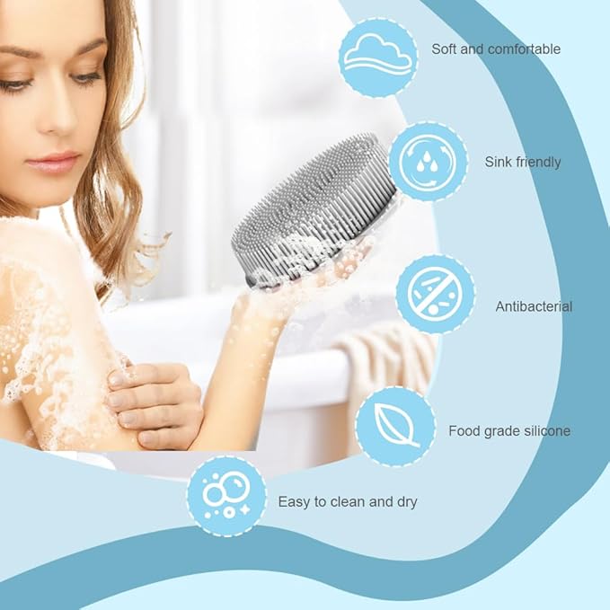 Silicone body scrubber, exfoliating silicone