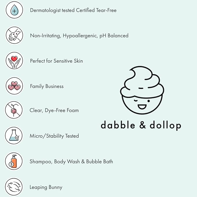 Dabble & Dollop Cherry on Top Conditioner - Natural Shine & Detangler for Kids, 100% USA-made, Paraben & Sulfate Free, Vegan, Gluten-free, Tear-Free (10oz, Pack of 2)