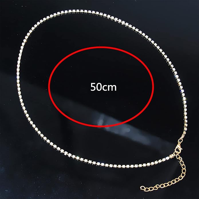 Boho Crystal Thigh Chain Gold Body Chain Leg Chains Body Jewelry Accessories for Women and Girls (Gold)