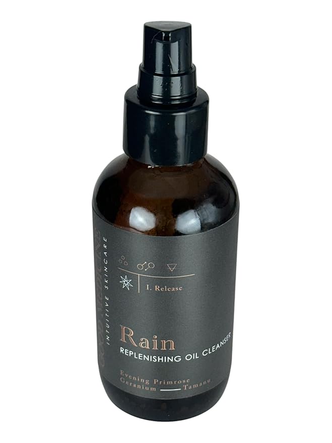 Rain Replenishing Oil Cleanser - Deeply Hydrating Oils - Wash, Clear, & Nourish your Face - Skincare for Women and Men (4 oz)