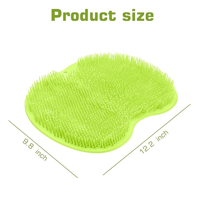Shower foot scrubber mat back