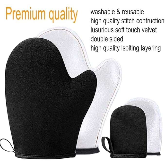 Self Tanning Mitt Applicator - KELILO Tanning Mitts Self Tanner mit 5 in 1, Self Tanner Mitt Applicator Self Tanning Glove for Self Tan Mitt Applicator, Self Tanner Glove Self Tan Glove Spray Tan Mitt
