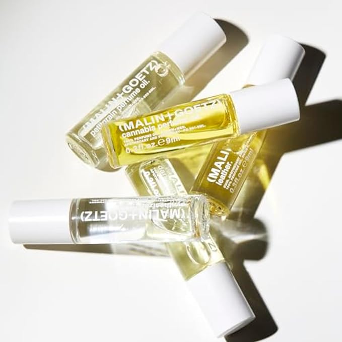 Malin + Goetz Leather Perfume Oil, 0.3 Fl. Oz. - Men & Women Rustic Modern Scented Oil, Fragrance Oil, Roll On Mini Perfume Body Oil, Vegan & Cruelty-Free