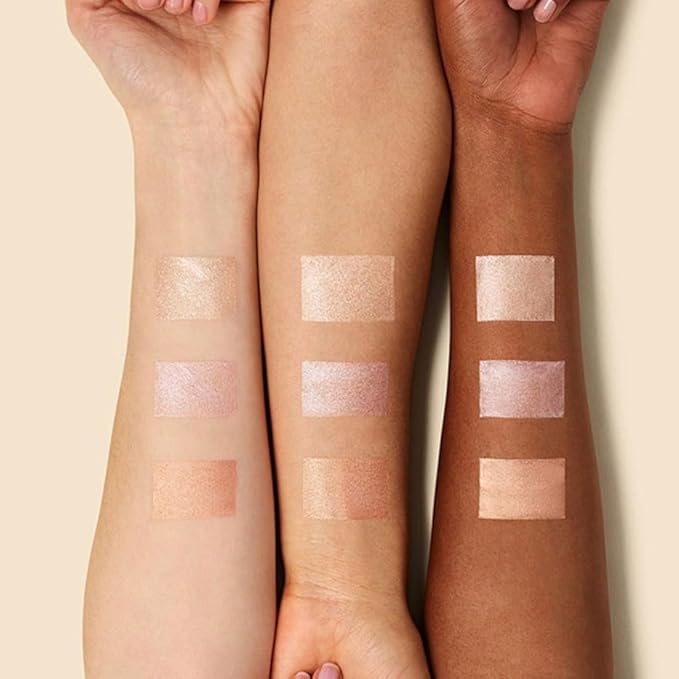 Liquid Highlighter Makeup, Long Lasting Liquid Luminizer for Glowing Skin Waterproof Smooth Glitter Highlight Face Illuminator Cream Contour Stick Body Shimmer Liquid Bronzer(#03 ROSE GOLD)