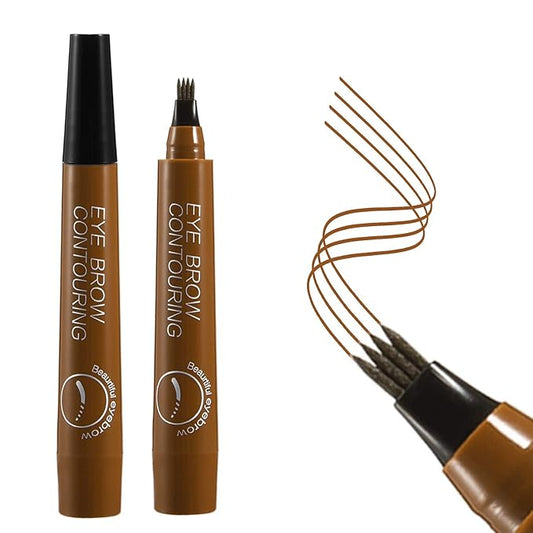 Liquid Eyebrow Pen, Waterproof Microblading Eyebrow Pencil with a Micro-Fork Tip Applicator, Creates Natural Looking Brows Effortlessly