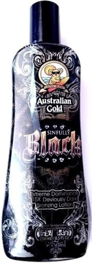 Australian Gold Sinfully Black Bronzer Tanning Lotion 8.5 Oz/ 250 Ml