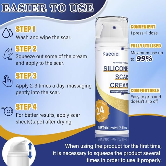 Scar Cream,Silicone Scar Gel,Advanced Scar Gel,Scar 1.7 oz