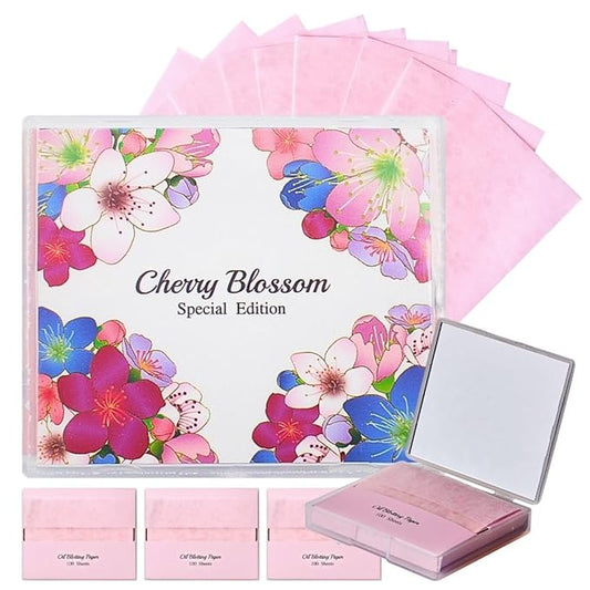 [400 Counts + Mirror Case] Cherry Blossom Natural
