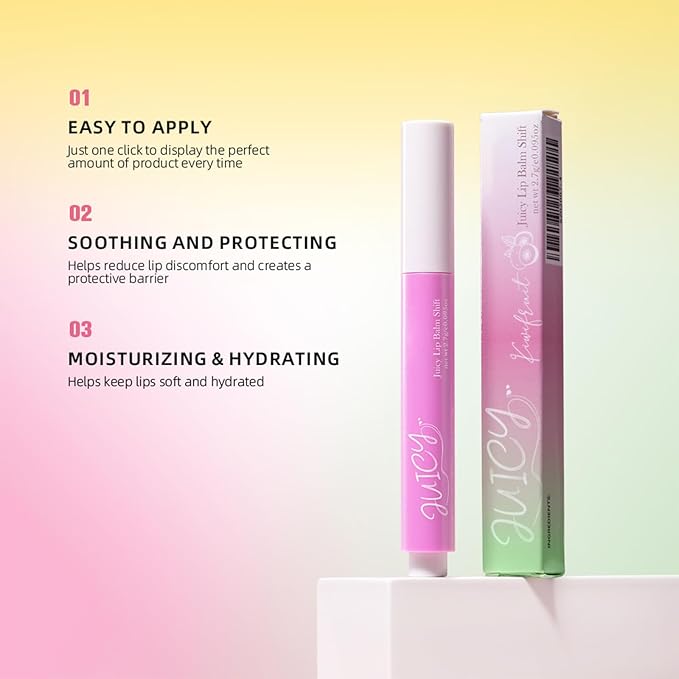 Plumping Melting Lip Gloss, Click Jelly Color Changing Lipstick Lasting Tint Hydrate & Nourish, High-Shine for Plumper Lips, Glossier Lip Balm Natural Glossy Lip Gloss Tinted Lip Balm(#6 Grape)