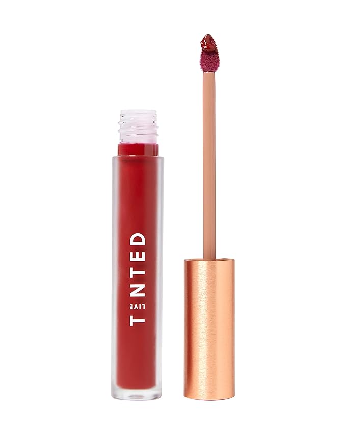 Live Tinted Huelip Liquid Lip Crème - Weightless, Long-Lasting Liquid Lip with Hyaluronic Acid and Jojoba Oil For a Soft, Comfortable, Moisturized Finish - 0.09 fl oz - Brick Red