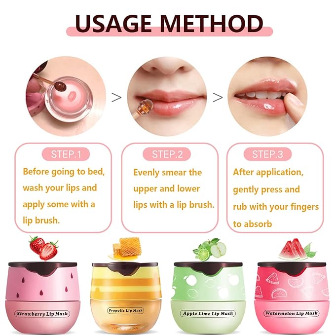 2 Pcs Strawberry & Honey Lip Exfoliate
