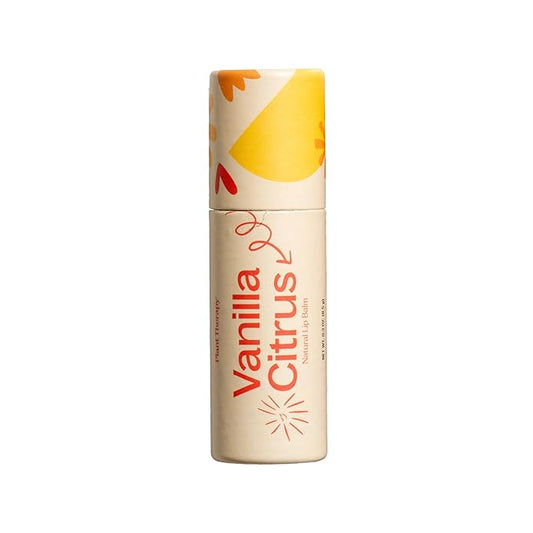 Plant Therapy Vanilla Citrus Natural Lip Balm 0.3 oz (8.5 g) Simple, Natural Ingredients & Packaged in Eco-Friendly Recyclable Cardboard