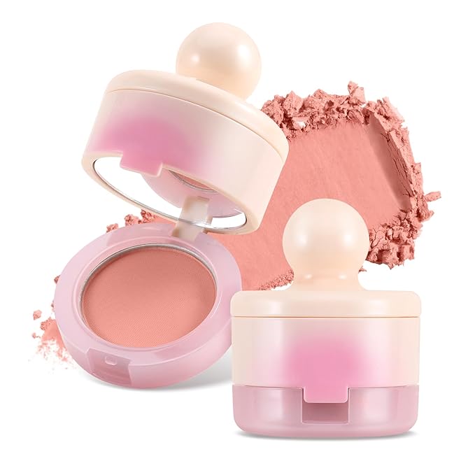 Boobeen Blush Compact for Face, Matte Powder Blush Natural Glowing