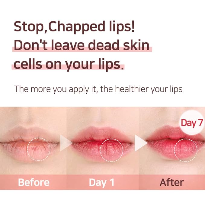 NATURAL SHINE Lux Triple Lip CURE Balm HERA (Pink Red) | Chapstick Hydration and Exfoliator | Overnight Lip Treatment Care Deep Nourishing for Dry Cracked Chapped Lips (0.17oz)