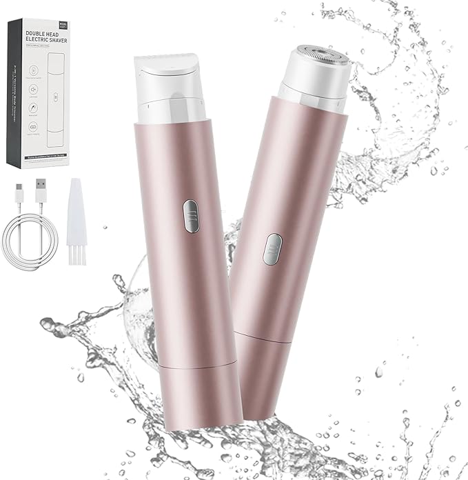 Women's Electric Shaver Waterproof IPX8 Bikini Tnimmer 、Body Hair Remover/Razors for Women Skin Cordless Rechargeable Razor for Legs underarms pubic Hair 、Facial Hair Removal for Women