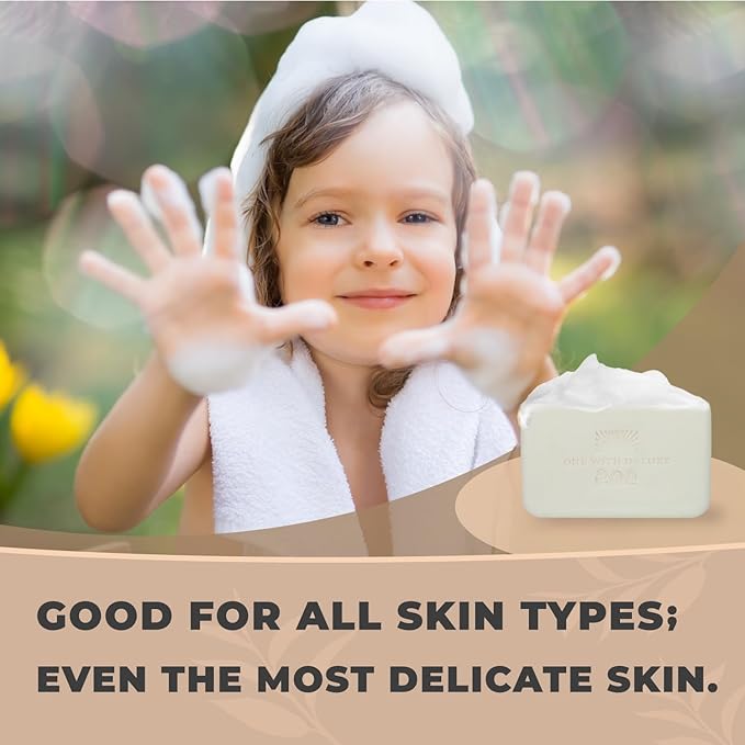 One With Nature Dead Sea Salt Soap 4oz 3-Pack – Purifying Soap Bar with Dead Sea Minerals for Face & Body, for Men & Women