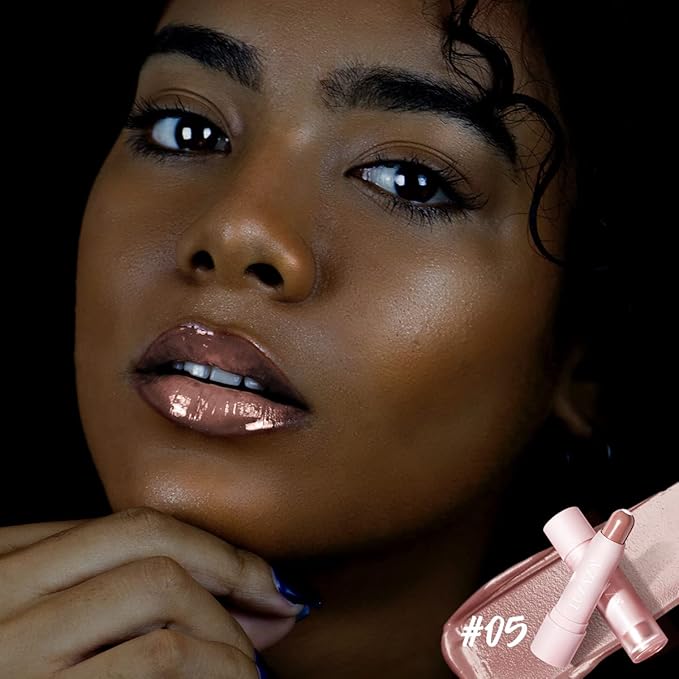 2PCS Tinted Lip Balm Chapstick with Color, Natural Semi - Gloss Finish, Hydrating/Coloring 2 in 1 Moisturizer Lip Stick for Girls & Women #04＋#05