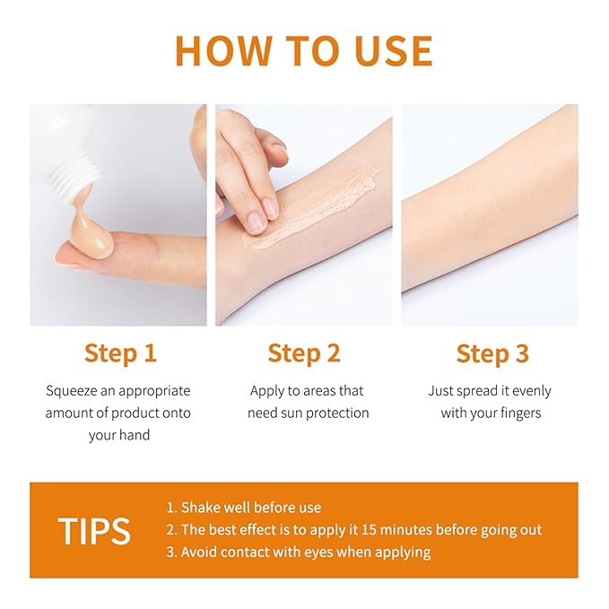 Tinted Sunscreen for Face with SPF 40 - UV Protection - Moisturizer & Lightweight Facial Sunscreen with Vitamin C and Vitamin E, for All Skin Type (40ml)