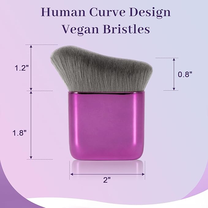 Yoseng Self Tanner Brush for Body & Face - Kabuki Makeup Brush for Self-Tanner,Tanning Mousse,Foundation & Bronzer | Streak-Free Application,Professional Tanning & Body Makeup Tool (Small)