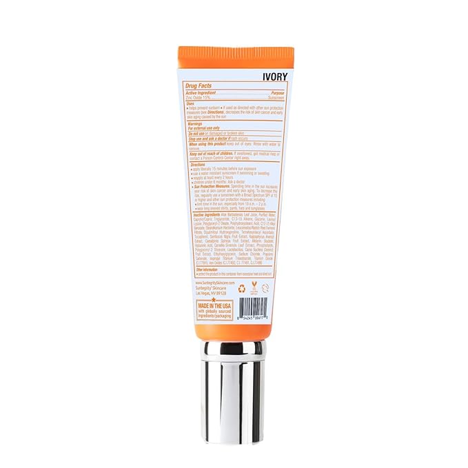 Suntegrity Impeccable Skin - Tinted Sunscreen, Broad Spectrum SPF 30 (Ivory) - 2 oz