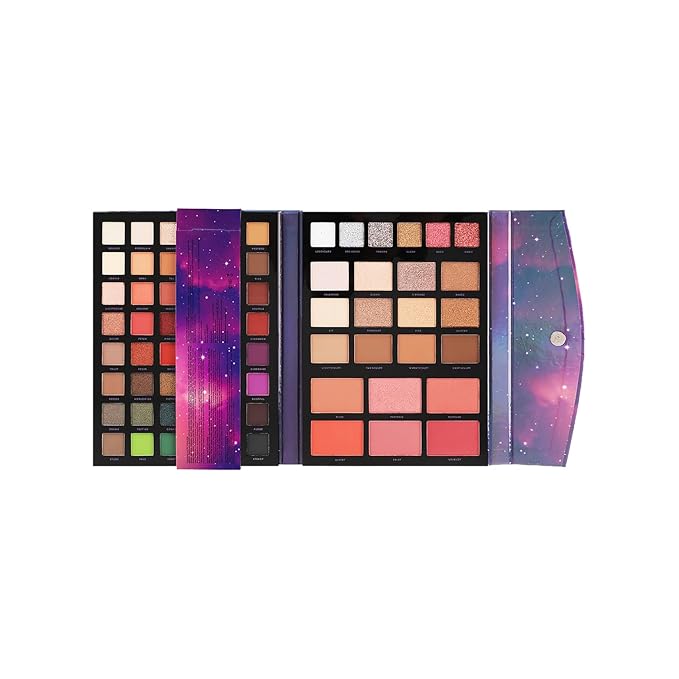 Profusion Cosmetics Euphoric Glam Glamourland 72 Piece Portfolio, Dazzle and Shine's Glamourland with Your Ultimate 72 Piece Holiday Makeup Set, Sparkle All Season With Essential Makeup Tools