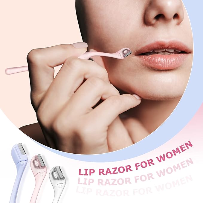 6Pcs Eyebrow Razor Mini Eyebrow Razor Trimmer Female Face Shaver Lip Hair Remover with Precision Cover Small Shaver for Women Makeup Face Care Tools(Clear, Clear Purple, Light Blue)