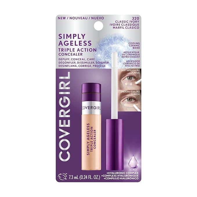 COVERGIRL Simply Ageless Triple Action Concealer, Classic Ivory, of 1