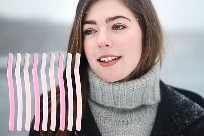 Facial Razor Large for Women Pack of 9(3pcs x 3 packs) Includes MAYAX Original Oil Blotting Paper japan import