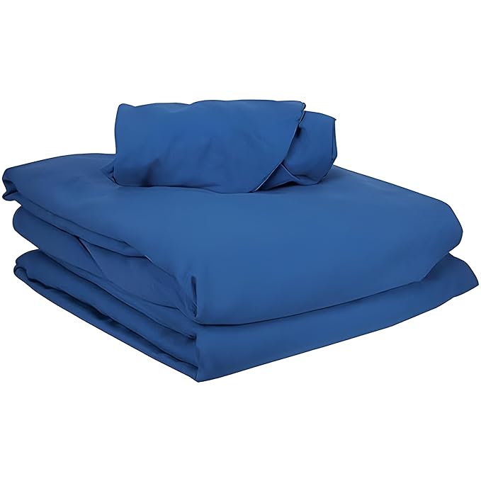 ForPro Professional Collection Premium Microfiber 3-Piece Massage Sheet Set, Ocean Blue, Ultra-Light, Stain, and Wrinkle-Resistant, Includes Flat, Fitted Sheet and Massage Face Rest Cover