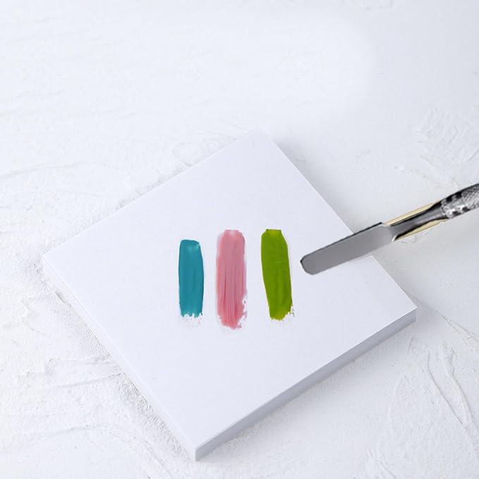 50 Sheets Disposable Nail Polish Palette Paper Nail Art Mixing Palette Papers Portable Waterproof Nail Art Makeup Palette Nail Gel Mixing Tool with Nail Palette Stirring Rod (50pcs)