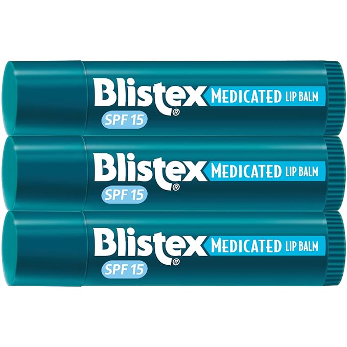 Blistex Medicated Lip Balm, 0.15 Ounce, 3 Count (Pack of 1) Prevent Dryness & Chapping & Palmer's Coconut Oil Formula Lip Balm Duo, All-Day Moisturization, Lip Balm Easter Basket Stuffers