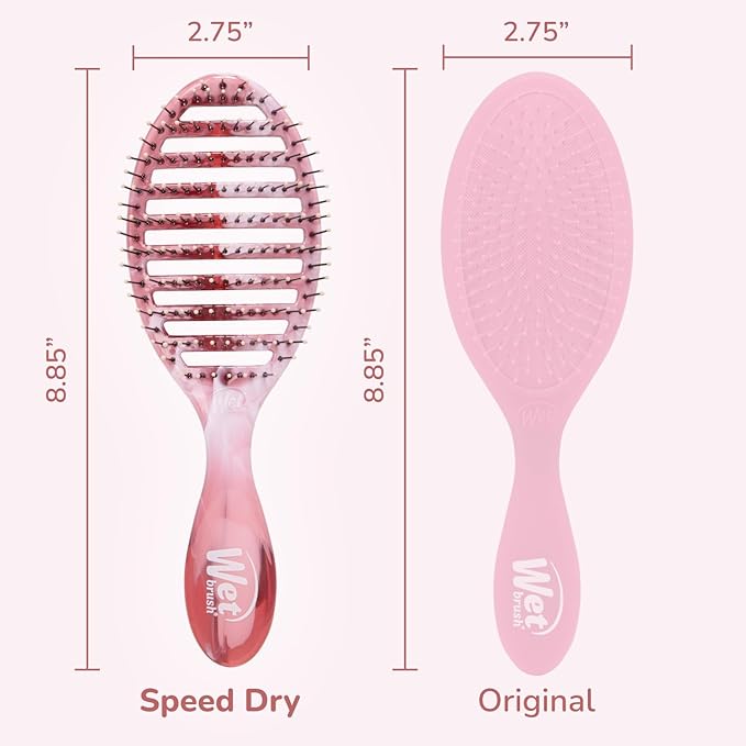 Wet Brush Speed Dry Hair Brush, Pink (Sweet Seaglass) - Vented Design & Soft HeatFlex Bristles Are Blow Dry Safe - Ergonomic Handle Manages Tangles - Pain-Free Hair Accessories