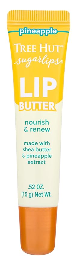 Tree Hut Sugarlips Pineapple Lip Butter | Lock in Moisture & Nourish Skin for Full, Hydrated Lips | 0.52 fl oz.