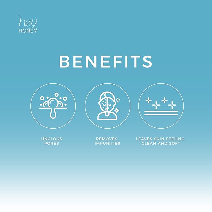 Hey Honey Skincare Be Clear Acne Routine | Daily Active Cleansing Face Wash | Youth & Young Adults, Blemishes Prone | Propolis & Gentle Exfoliating Acids | Fast & Long Lasting Oil Control | 5 fl oz