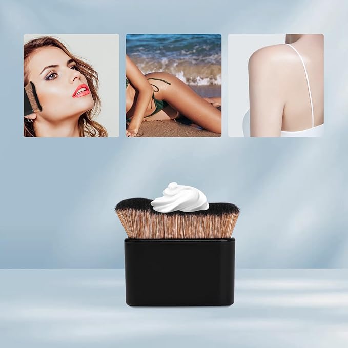 Self Tanning Brush,Self Tanning Brush Applicator，Kabuki Tanning Brush, Foundation Brush, Blush Brush, Shadow Brush, Best Tanning Sunscreen Brush for Face, Hands and Feet