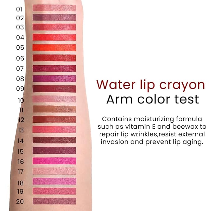 Brownish Red Crayon Matte Lipstick Lip Liner Pencil, Moisture Smooth Lipstick Pencil, With pencil sharpener Sharpenable Lip Pencil, Ultimate Lip Crayon for Women Smudgeproof Waterproof 12#