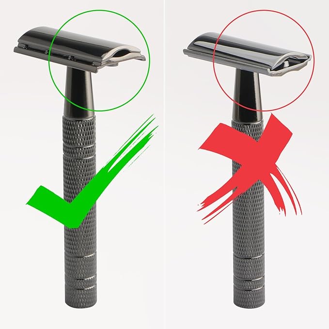 Matte Black Safety Razor, Single Blade Razors for Men, with 10 Stainless Steel Double Edge Blades, Reusable Metal 1 Blade Razor, Eco-Friendly, Smooth and Close Shave, Sustainable, Plastic Free