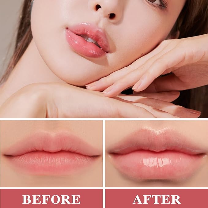 Lip Plumper Lip Gloss,Lip Maximizer Balm Plumper Lip Plumping Serum,Heathly Lip Moisturizer Enhancer Hydrated Lips,Reduces Improves Dry Lip Lines Lip Plumping Gloss Lip Extreme Volume