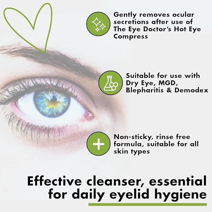 The Eye Doctor Tea Tree Lid Cleanser Twin Pack - 2X 100ml – Daily Hygiene Remove Debris & Make-up Eyelid Eyelashes – For Sensitive Eyes – Tea Tree Oil Argan Oil Coconut Oil & Micellar Water