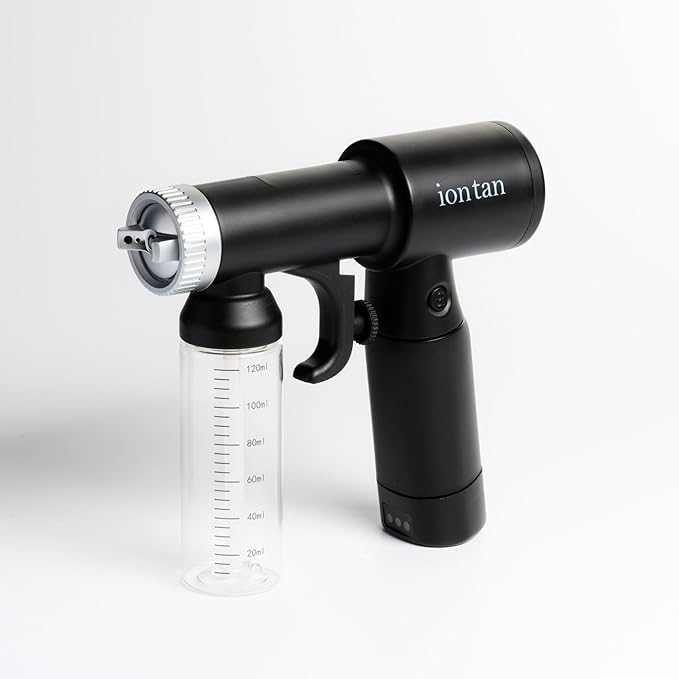 ION Tan Spray Tan Machine for Bronze Self Tan Solution. Cordless Rechargeable Spray Tanning Gun with Brushless Two Speed Motor.