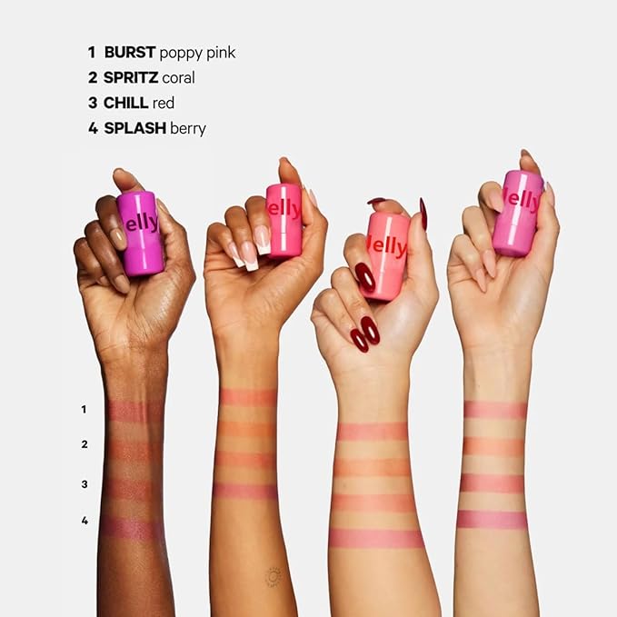 Cooling Water Jelly Tint Blush,4 Colors Multi-Use Tint Stick