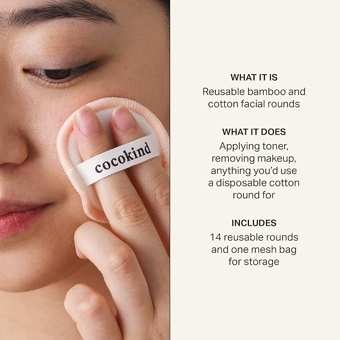 Cocokind reusable facial rounds, reusable