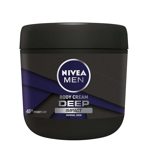 Beiersdorf Nivea Men Body Cream Deep Impact Normal Skin 13.5oz 48h Moisture