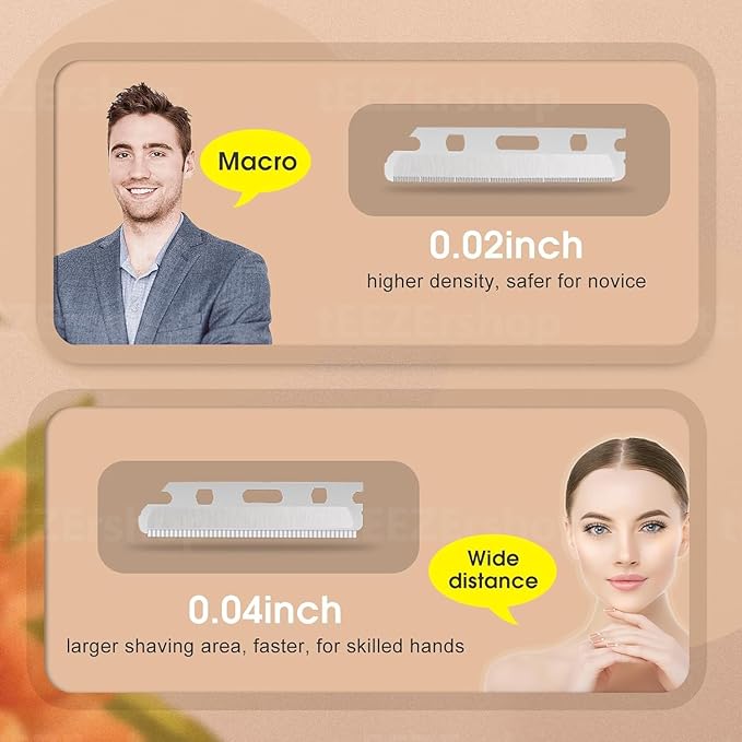 40pcs Microblades for Face,Fit for Dermaplaning Tool Replacement,Stainless Steel Multi-purpose Reusable Dermaplane Razor Blades.