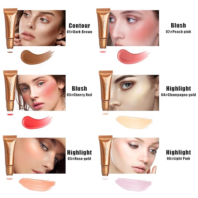 Bronzer Stick Cream Contour Stick Liquid Contour Wand Gold Highlighter)