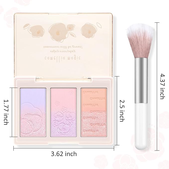 Boobeen Blush Contour Highlighter Makeup Palette - 3 the Face